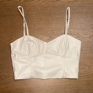 Zara faux leather crop top
